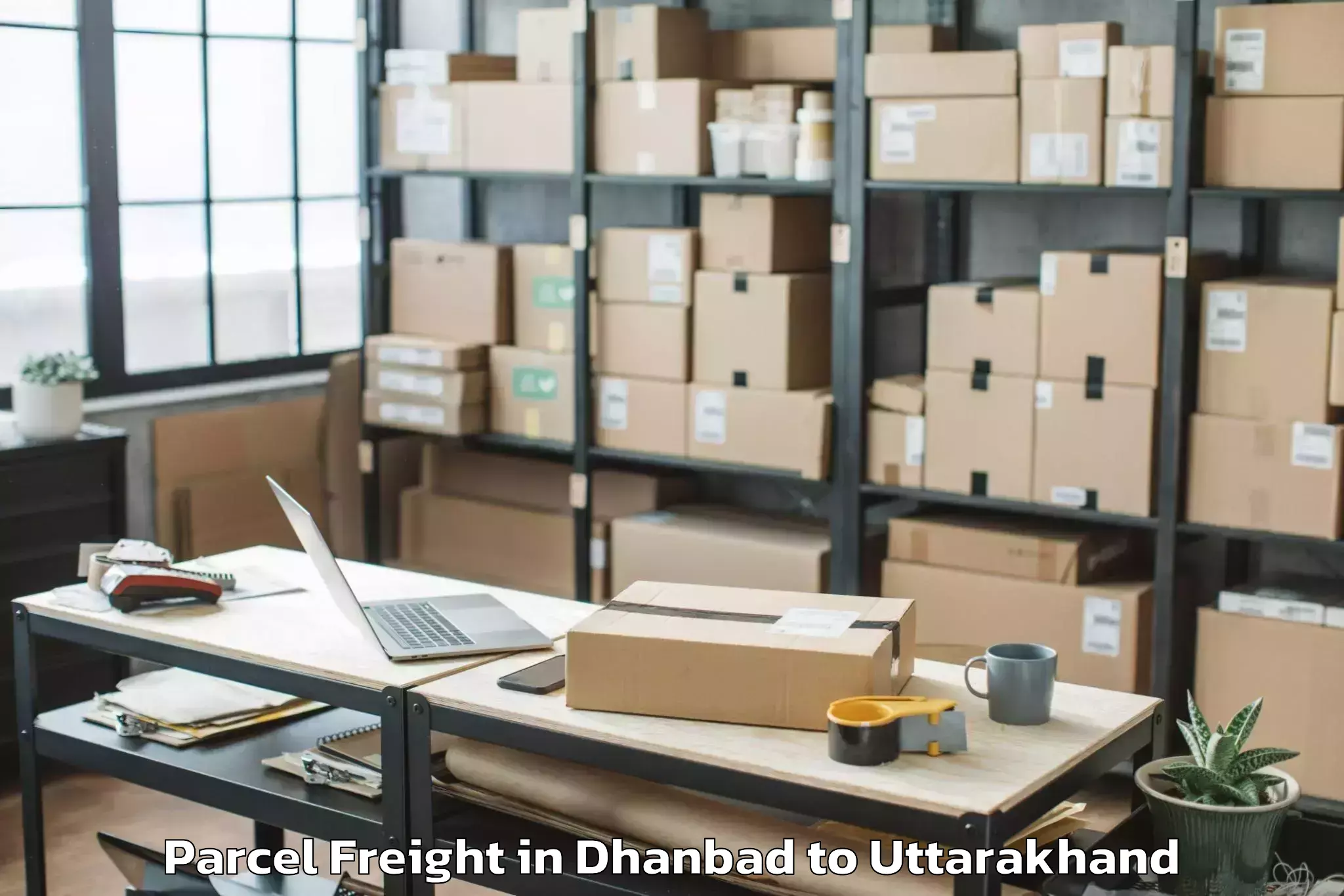 Top Dhanbad to Pokhari Parcel Freight Available